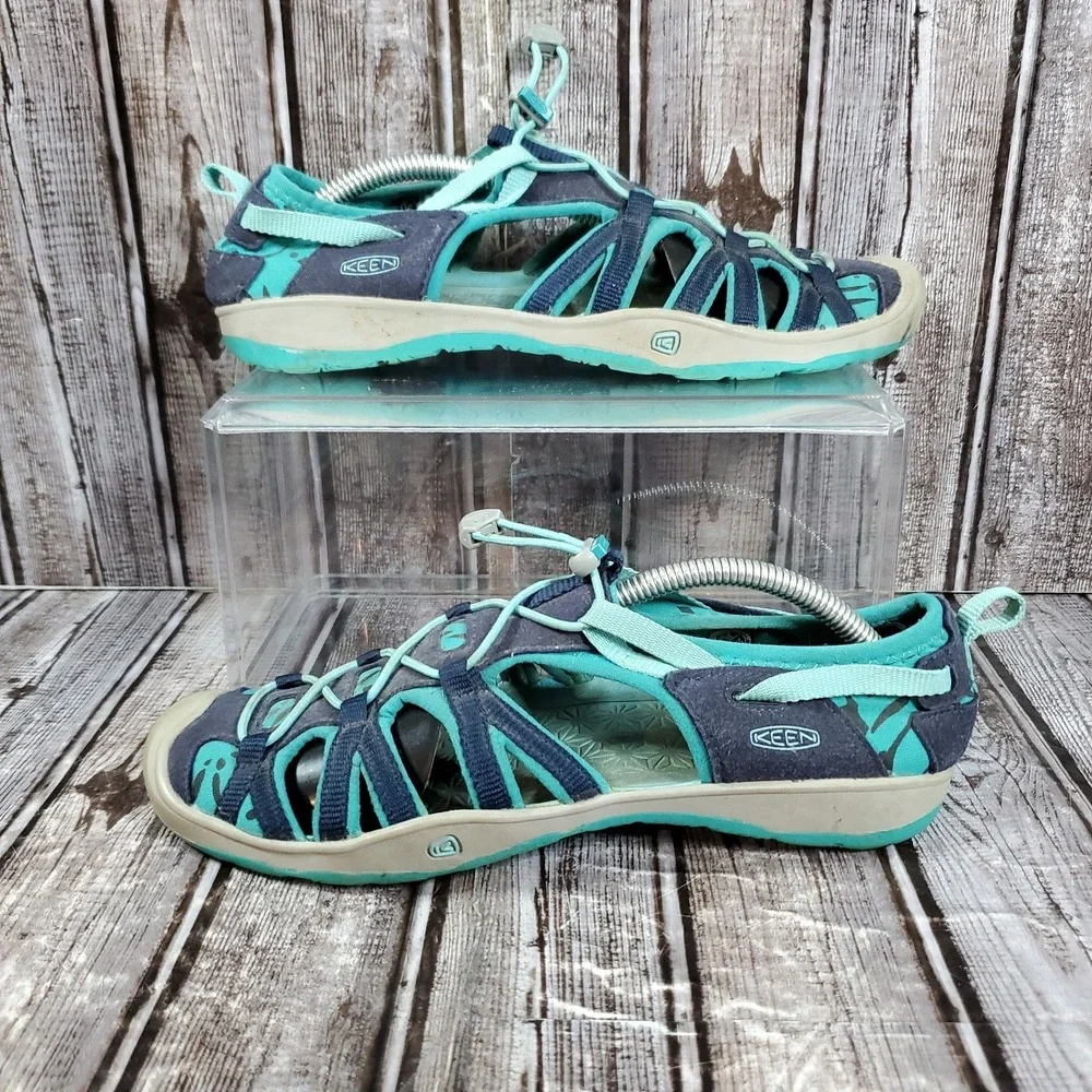KEEN Youth Big Kid Moxie Waterproof Water Shoe Hiking Sandals Blue Aqua Size 5